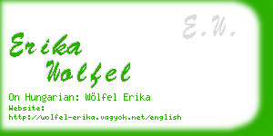 erika wolfel business card